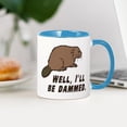 thumbnail image 3 of CafePress - Dammed Beaver Mugs - 11 oz Ceramic Mug - Novelty Coffee Tea Cup, 3 of 4
