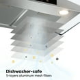 thumbnail image 6 of CIARRA Wall Mount Range Hood 30 inch 450 CFM with WIFI/Voice Control CAS502W75, 6 of 12