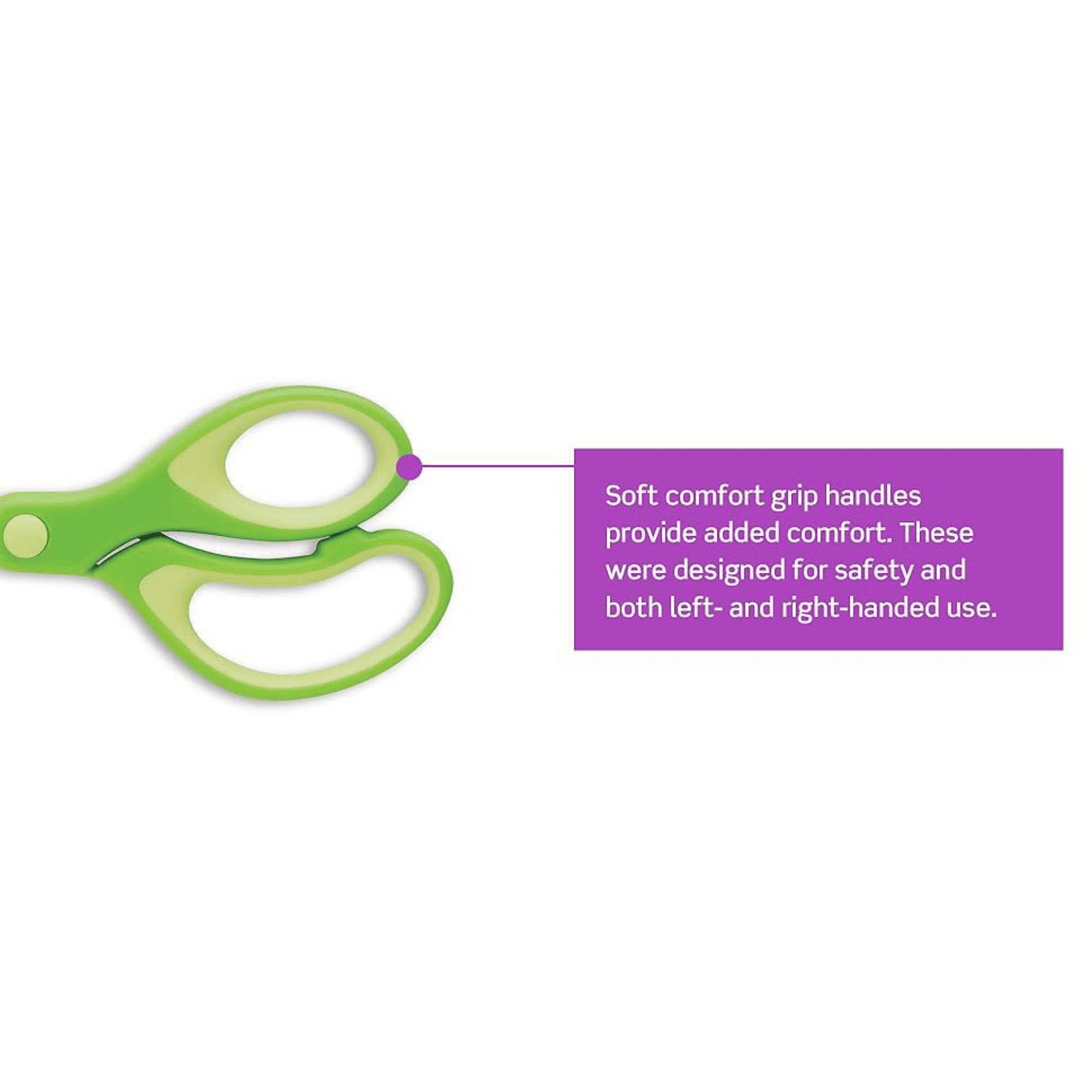 Scotch Kids Pointed Tip Scissors with Soft Touch Green 5 in.