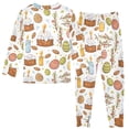 thumbnail image 2 of Dailycode Cotton Pajama Set Snug Fit Long Sleeve Top and Pants for 18M-8Y Easter Egg Cake Branches, 2 of 7