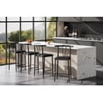 thumbnail image 2 of QinaQin Bancos altos de 25 pulgadas con respaldo, asiento tapizado en piel sintética y patas metálicas, ideales para cocina, cafetería o comedor, 2 of 6