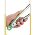 thumbnail image 4 of Qaailabf 10 Inch Extendable Fan-Shaped Food Tongs with Stainless Steel Construction, Non-Slip Grip Kitchen Tool for Serving, Tossing, Grilling - Compact 10.62x1.06in Size with Scalable Head Design, 4 of 9