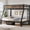 Rustic Brown, variant on Metal Bunk Bed Twin Over Full for Adults & s, Industrial Bunkbeds Heavy Duty Bed with Safety Guardrail & Ladders, Black