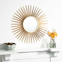 Safavieh Zyla 36 in. Radiant Lines Round Sunburst Mirror, Gold