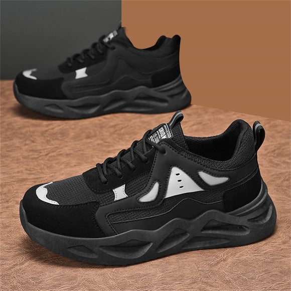 XIMIN Women Men's Athletic Shoes Wide fit Indestructible Work Sneakers for Outdoor Skateboarding Wear-Resistant Comfortable Casual Sneakers for Outdoor (10.5, Black)