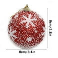 thumbnail image 3 of TOPRenddon Christmas Tree Decoration Ball,1pc Christmas Balls Ornaments Shatterproof Christmas Hanging Balls For Xmas Tree Holiday Wedding Mardi Gras Party, 3 of 6