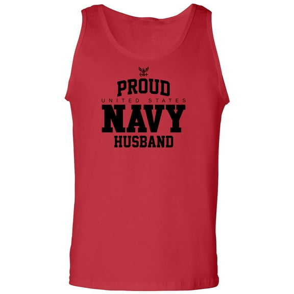 Proud United States Navy HUSBAND Adult Tank Top