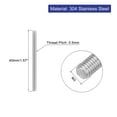 thumbnail image 2 of Unique Bargains Lot de 16 M3 x 40mm Pas 0.5mm Acier Inoxydable 304 Tige Entièrement Filetée, 2 of 6