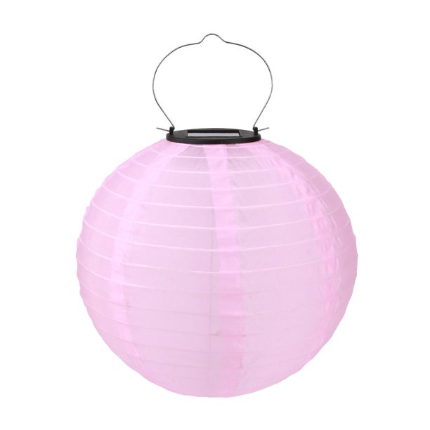 Lámpara Farol Solar LED 20 Cm IP55 para Fiestas Al Aire Libre (rosa)