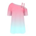 thumbnail image 4 of Pincandy Women's Solid Color Camisole Sleeveless T-shirt Loose Tank Top Round Neck Top Shirt Comfort Colors Adult Heavyweight Short Sleeve Tee, Style,Pink,L, 4 of 4