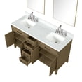 thumbnail image 4 of Laurel 60 in W Grey Oak Double Vanity, Carrara Marble Top, Faucet Set, & 28 in Mirrors, 4 of 9