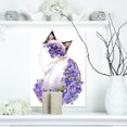 thumbnail image 1 of Chat Mignon avec des Fleurs Bleues - Impression Artistique sur Toile d'Animal, 1 of 3
