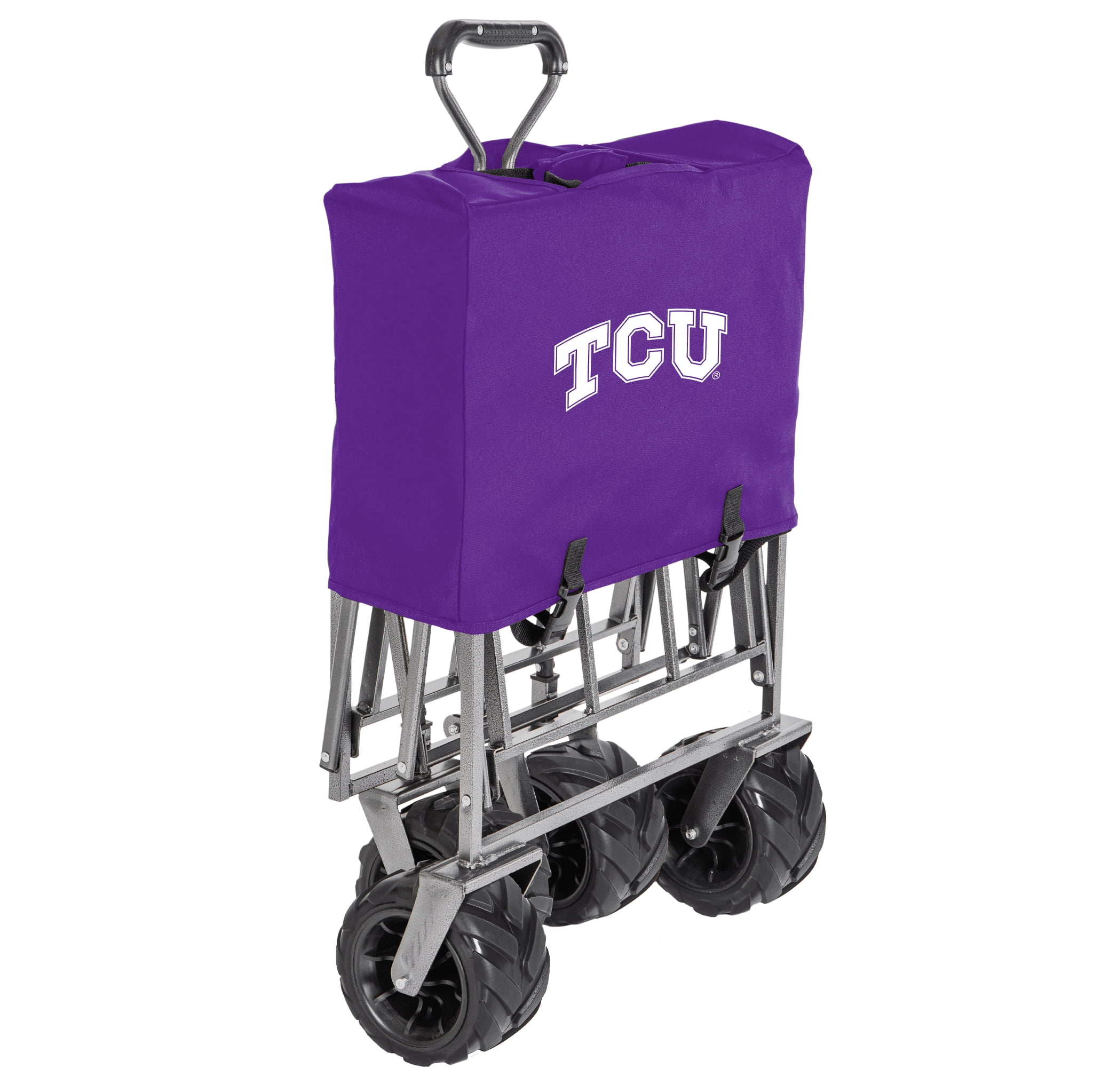 Smart Design Collegiate Heavy Duty Sports Wagon- Tcu Horned Frogs