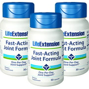 Life Extension Fast-Acting Joint Formula – Joint Discomfort Relief, Skin Hydration – Non-GMO, Gluten-Free - 30 Capsules (3 Bottles)