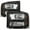 Black Housing, variant on AKKON - For Black Smoke 99-04 F-Series Superduty 00-04 Excursion Headlights Front Lamps Replacement Pair