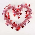 thumbnail image 6 of Valentine Day Felt Heart Hanging String, Romantic Garlands Wire Garland, Heart-Shaped Metal Wire Wreath with Shiny Ribbon, Perfect for Surprising Gifts, Valentine's Day Party Decorations Supplies, 6 of 6