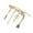Gold, variant on Metal Brooch Pin Depicting Nails Polishing Tools Art And Tassels Decoration For Denims Jackets Unisex Jewelry