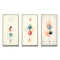 thumbnail image 2 of Designart "Vintage Circular Geometrics Future Omens IV" Modern Geometric Framed Wall Art Set Of 3 - Blue Abstract Frame Canvas Set For Living Room Decor, 2 of 7