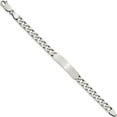 thumbnail image 2 of Sterling Silver 8Inch Engraveable Antiqued Curb Link Id Bracelet (8 X 7) Made In India qid120-8, 2 of 5