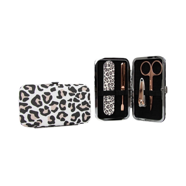 Trousse de manucure 4 en 1 de The Vintage Cosmetics, imprimé léopard