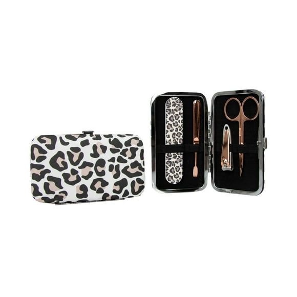 SAC À MANUCURE 4PC - LÉOPARD VINTAGE Porte-monnaie manucure