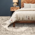 thumbnail image 3 of Area Rug 6x9 Vintage Rug: Washable Indoor Medallion Rug Low Pile Distressed Floor Carpet Retro Accent Rug for Living Room Bedroom Kitchen Dining Table Home Office(Taupe, 6'x9'), 3 of 7