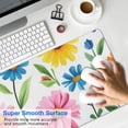 thumbnail image 4 of Long Mouse Pads for Desk,Pioneer Flower Floral Print Pattern Desk Mats on Top Of Desks, Desk Mouse Pad Extra Large with 3mm Non-Slip Base and Stitched Edge for Gaming,Office,Work,Home 31.5"x11.8", 4 of 6