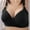Black, variant on TAGOLD Womens Plus Size Bra,Woman Oversized Non-wired Bra Glossy Push-up Three-breasted Underwear Bra