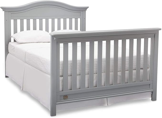 Full-Size Conversion Kit Bed Rails for Serta Aberdeen, Adelaide, Ashland, Banbury, Barrett, Bethpage, Fairmont, Fall River, Fernwood & Mid-Century Modern Lifestyle 4-in-1 Cribs (Grey)