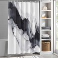 thumbnail image 3 of Abstract Black White Marble Texture Fabric Shower Curtain Modern Art Washable Shower Curtains for Bathroom, Waterproof Bath Curtain with Hooks Home Decor 72x72in, 3 of 8