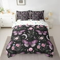 thumbnail image 2 of Homewish Flying Purple Butterflies 7-Piece Twin Bedding Sets for Teens Female Men,Pink Floral Flower Bedding Comforter Set,Dreamy Princess Breathable Sheet Sets,Microfiber Bedroom Decor,Reversible, 2 of 8