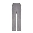 thumbnail image 2 of Feancey Women Flannel Pajama Pants Cozy Fleece Straight Wide Leg Trousers Winter Fuzzy Warm Pj Bottoms Elastic High Waisted Lounge Trousers Christmas Gifts Gray Free Size, 2 of 6