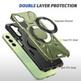 thumbnail image 3 of Ancove for Samsung Galaxy A15 Magnetic Case [Compatible with Mag Safe],Heavy Duty Ring Holder [Kickstand] Military Grade Drop Protection Case Cover for Samsung Galaxy A15,Darkgreen, 3 of 8