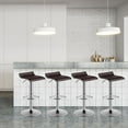 thumbnail image 3 of Patiojoy 4-Piece Pub Swivel Barstool Height Adjustable Square Pub Chairs with Footrest, 3 of 6