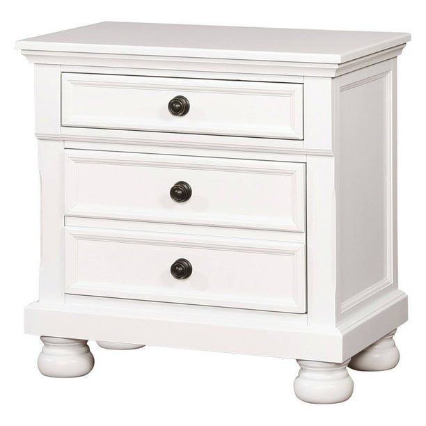 Furniture Of America Joltwig Traditional 3 Drawer Nightstand Walmart Com Walmart Com