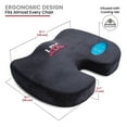 thumbnail image 6 of Lux Decor Collection Memory Foam Seat Cushion - Office Chair Cushion for Sciatica Pain Relief, Butt Pillow for Tailbone Pain Relief - Back Support Gel Seat Cushion for Car, Home Chair, Wheelchair, 6 of 8
