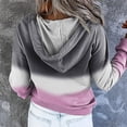 thumbnail image 3 of Hooded Sweatshirts for Women Gradient Pullover Casual Sports Top Zipper Shirt with Pockets, 3 of 3