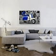 thumbnail image 2 of ARTCANVAS Blue And White Italian Vespa Scooter Canvas Art Print - Size: 40" x 26" (1.50" Deep), 2 of 9