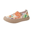 thumbnail image 2 of IEMIEMIEM Loafers for Women Casual Travel Painted Walking Shoes Mesh Knit Slip On Lightweight Comfortable Canvas Fashion Sneakers Non Slip Shoes Orange 6.5 Wide, 2 of 4