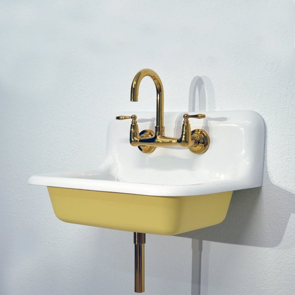 NBI Drainboard Sinks 24" x 18" Amarilla Reinforced Cast Acryllic Farm Sink