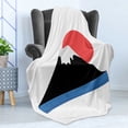 thumbnail image 4 of Mountain Soft Flannel Fleece Blanket, Simplistic Illustration of Japan Mountain Print on a Plain Background, Cozy Plush for Indoor and Outdoor Use, 50" x 70", Charcoal Grey Vermilion, by Ambesonne, 4 of 5
