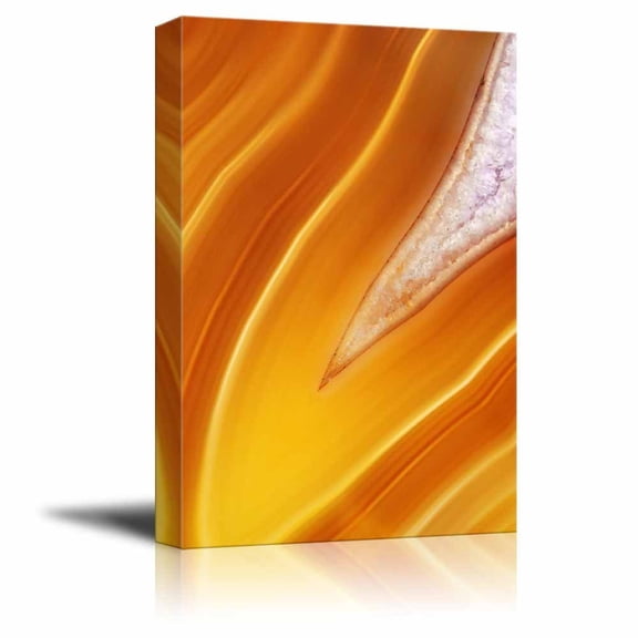 wall26 Canvas Wall Art - Abstract Agate Slice Pattern - Giclee Print Gallery Wrap Modern Home Decor Ready to Hang - 16" x 24"