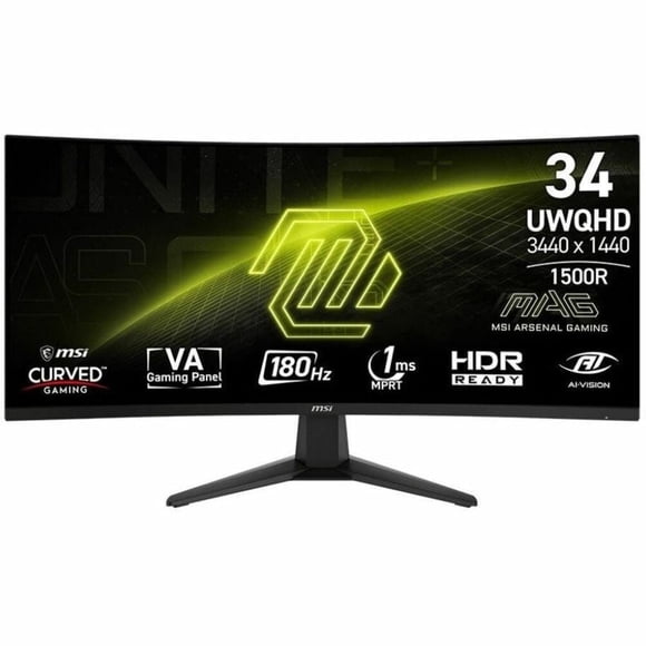MSI 34" 180 Hz VA Gaming Monitor FreeSync (AMD Adaptive Sync) MAG 346CQ