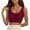 Wine, variant on Sports Bras Breathable Workout Bra for Gym Back Sports Bra for Front Closure Underwire Push Up Support And Side Smoothing