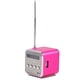 thumbnail image 2 of Mini altavoz reproductor de música portátil Radio FM PC soporte de moda tarjeta TF y disco U rosa, 2 of 5