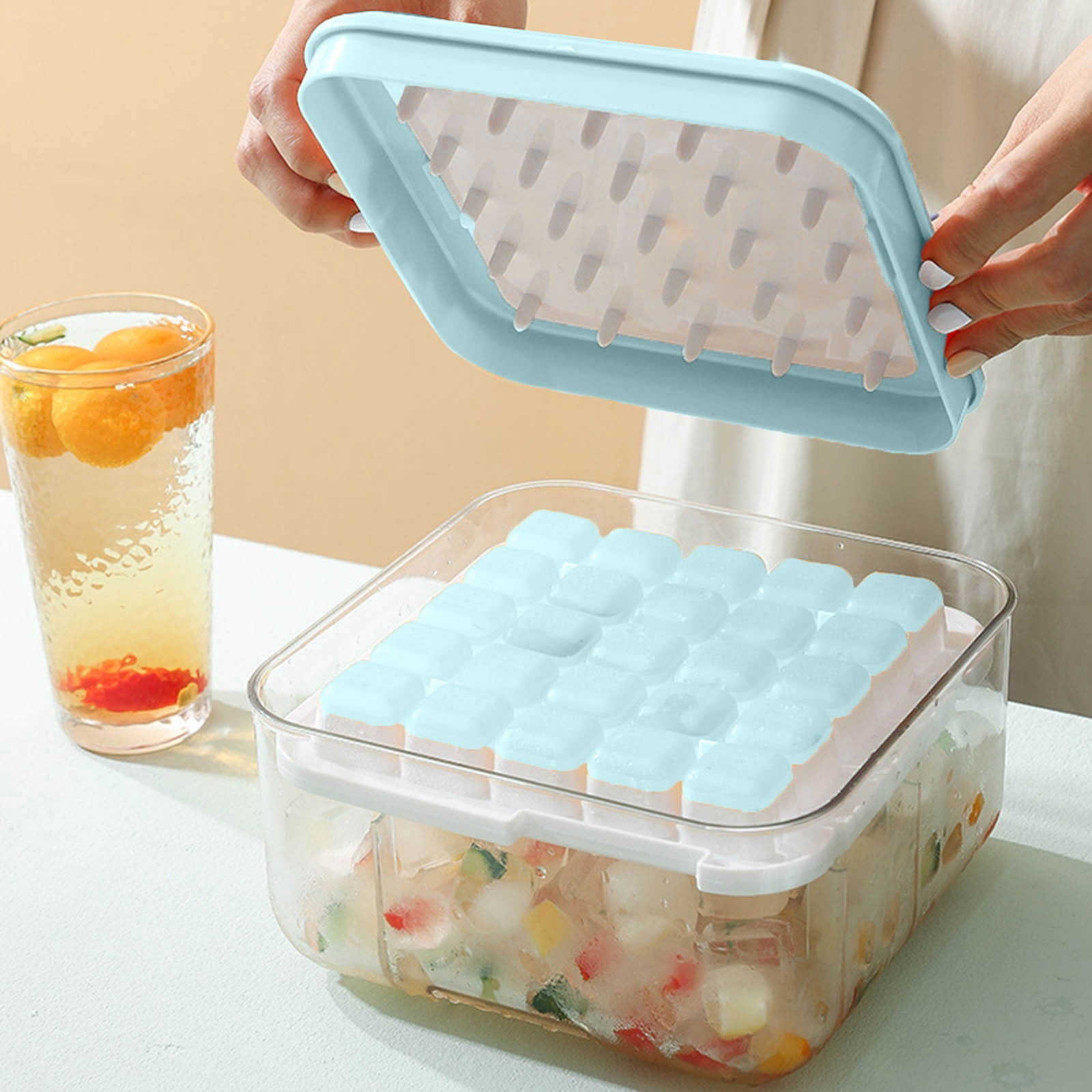 Food Grade Ice Tray For Easy Release Versatile For And Summer Drinks For Home Use Garnish Tray with Freezer Bottom Stainless Ice Cubes for Take 5 Candy Bar Ice Container for Freezer round Ice Trays