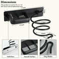 Hooks Hair Dryer Holder Hair Tool Organizer Wall Mount Aluminum Blow Dryer Holder with Self