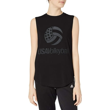 adidas Womens USA Volleyball Tank Top Black Large
