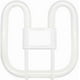 thumbnail image 1 of GR10q 4-Pin Bulb 28W 3500K Warm White, 2000LM, 2D Square CFL Compact Fluorescent 4 Pin Light Bulb, AC 220V, GR10q DD Flat Butterfly Bulb for Flush Cei, 1 of 5