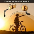 thumbnail image 6 of 2 Pack Bike Mirrors, Bicycle Rear View Mirror 360°Adjustable HD Wide Large Bicycle Mirror for Mountain Road Bike Ebike Scooter Snow Bike Motorcycle, 6 of 6